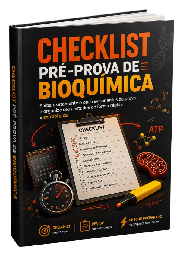 Mockup do bônus Checklist Pre-Prova de Bioquímica