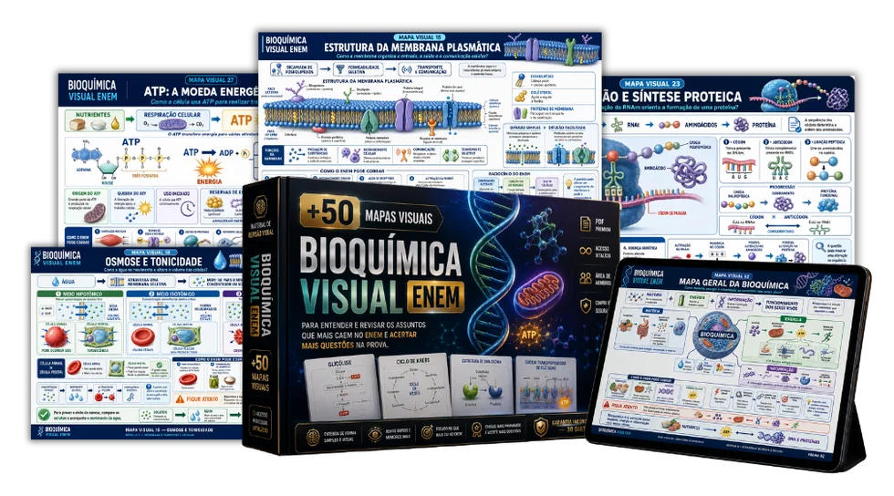 Mockup do Plano Básico Bioquímica Visual ENEM